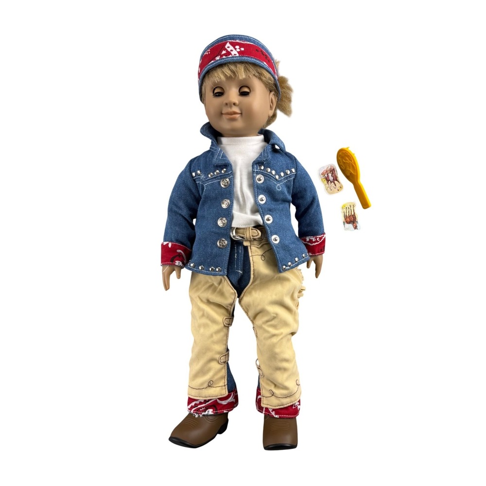 Battat 18 inch Doll Cowgirl Outfit Denim Jacket Chaps Boots Accessories Set